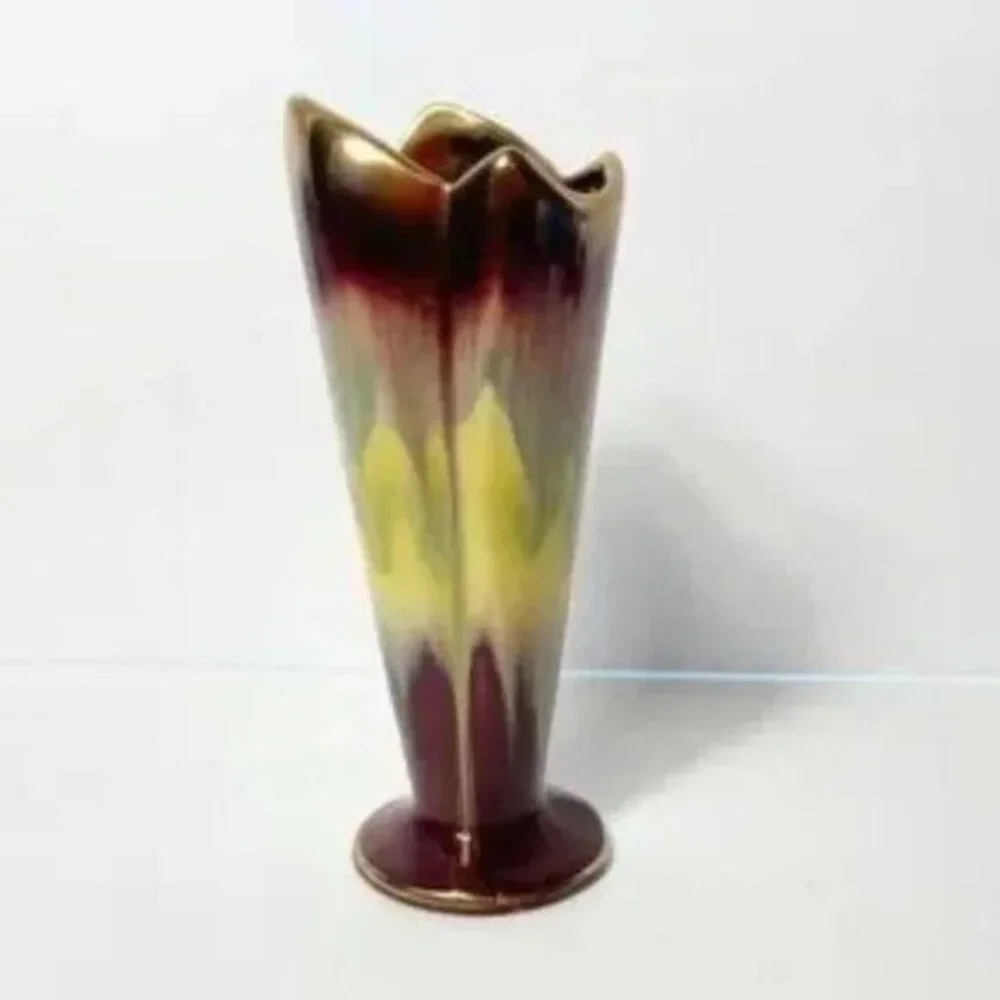 Vintage Bay Keramik Pottery Drip Glaze Vase Multicolor 9